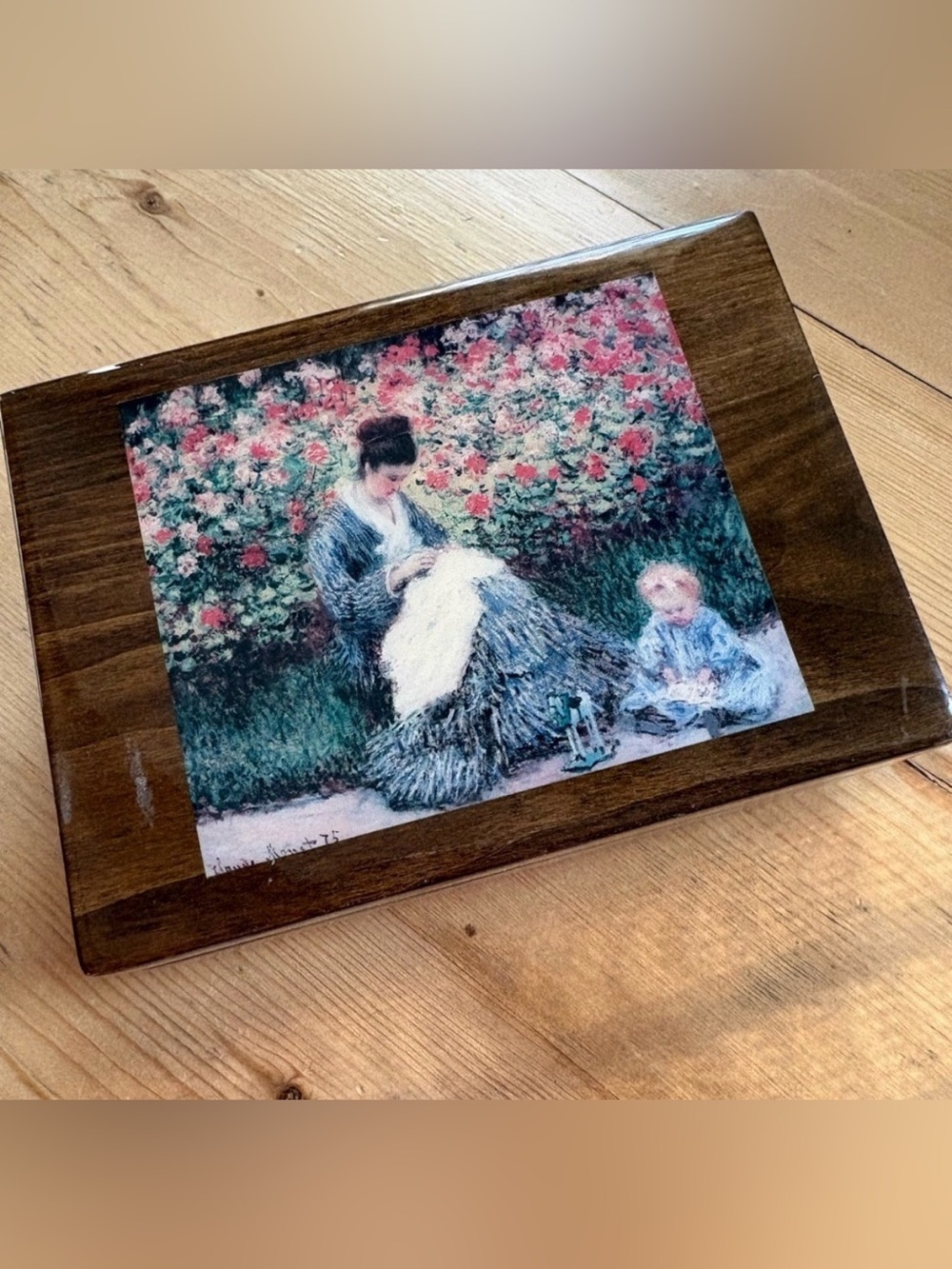 Musical Memories Music Box Monet’s Camille Monet and a Child